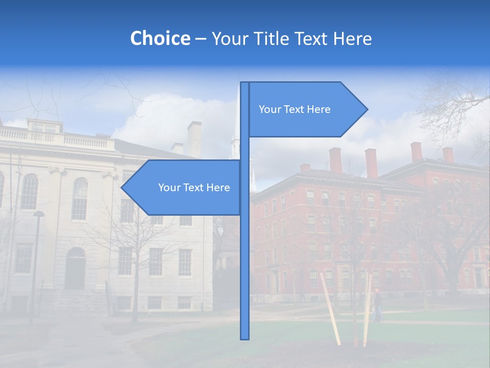 Harvard Square, Usa PowerPoint Template