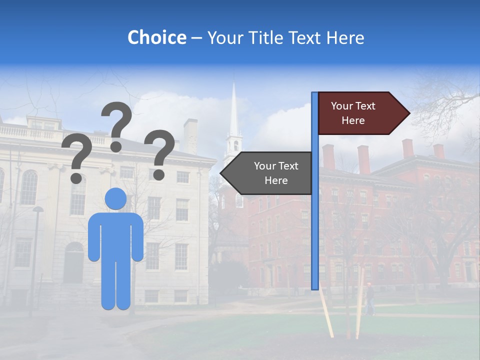 Harvard Square, Usa PowerPoint Template
