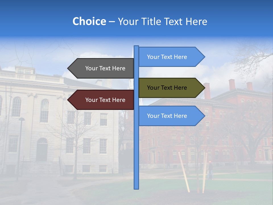 Harvard Square, Usa PowerPoint Template