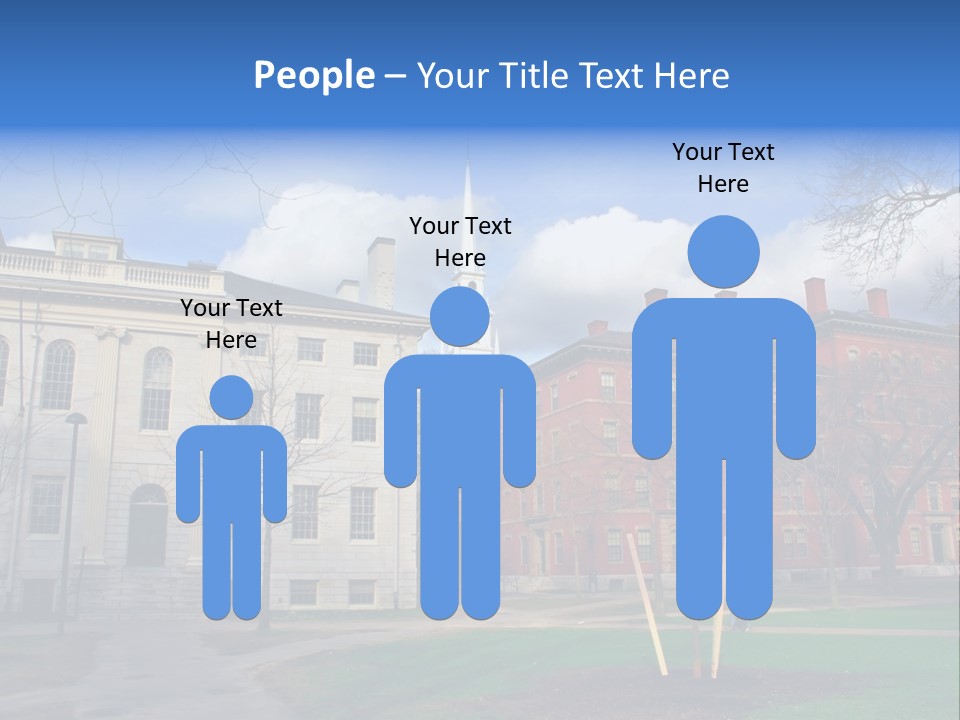 Harvard Square, Usa PowerPoint Template