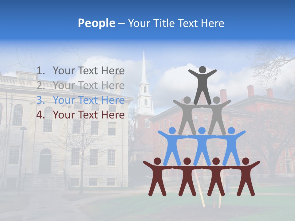 Harvard Square, Usa PowerPoint Template