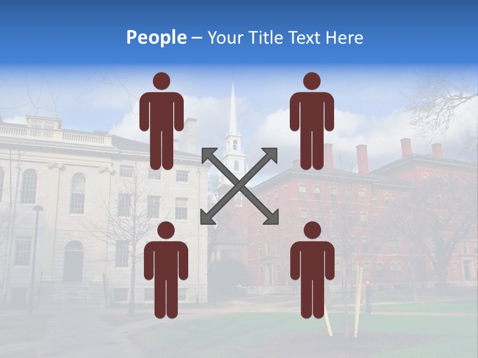 Harvard Square, Usa PowerPoint Template