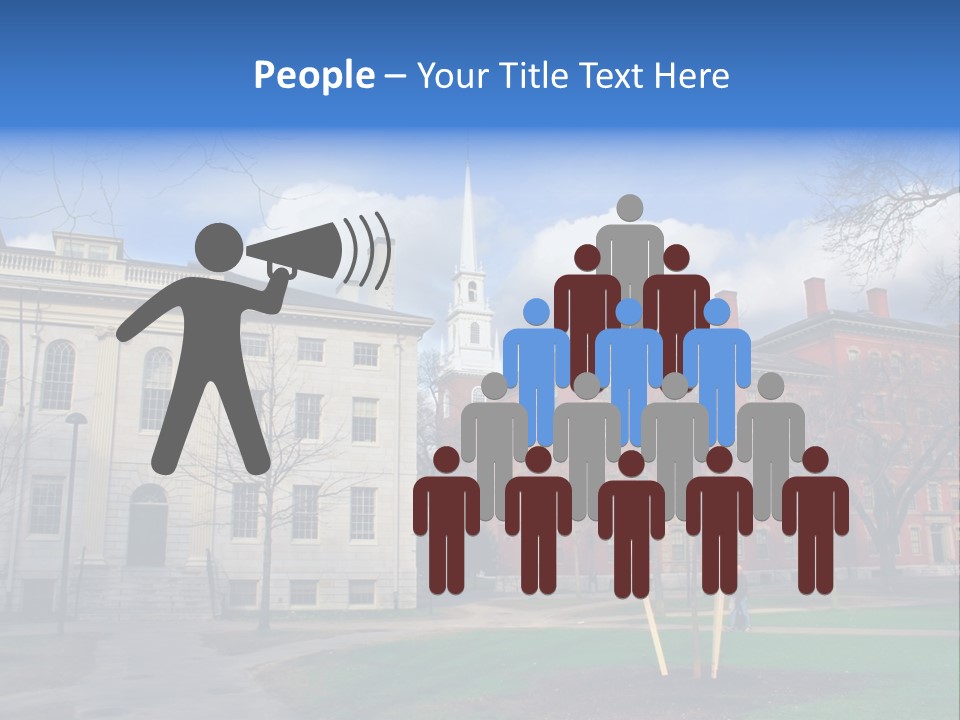 Harvard Square, Usa PowerPoint Template