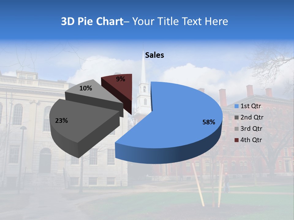 Harvard Square, Usa PowerPoint Template