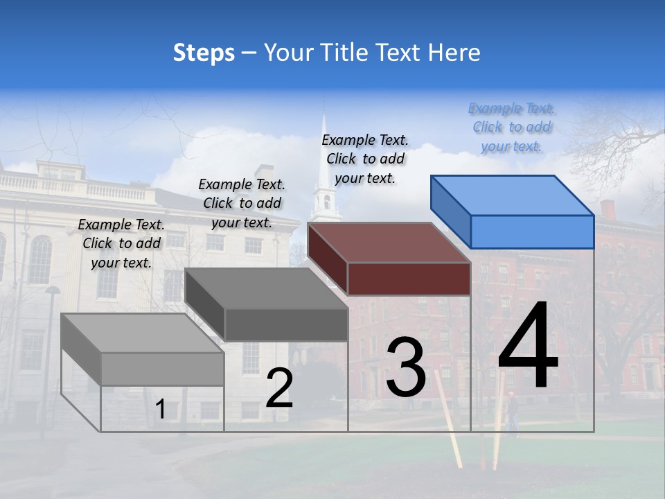 Harvard Square, Usa PowerPoint Template