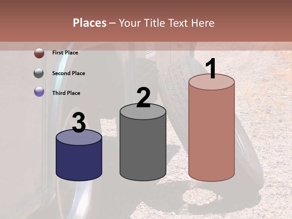 Motorhome Rv Flat In Desert PowerPoint Template