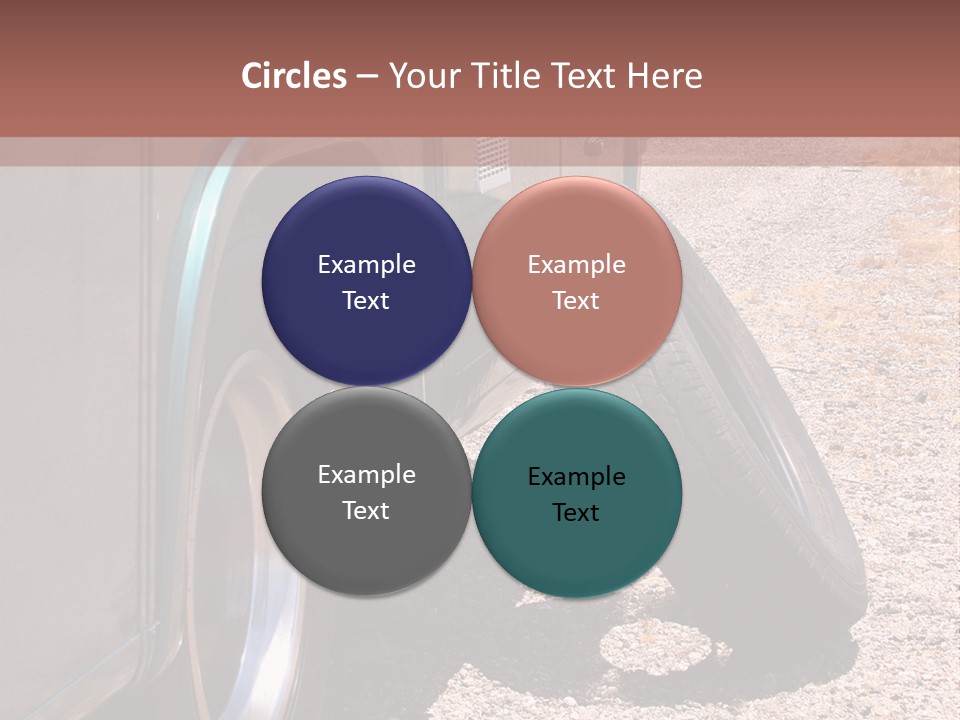 Motorhome Rv Flat In Desert PowerPoint Template