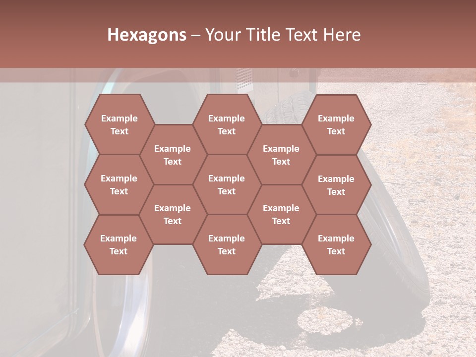 Motorhome Rv Flat In Desert PowerPoint Template