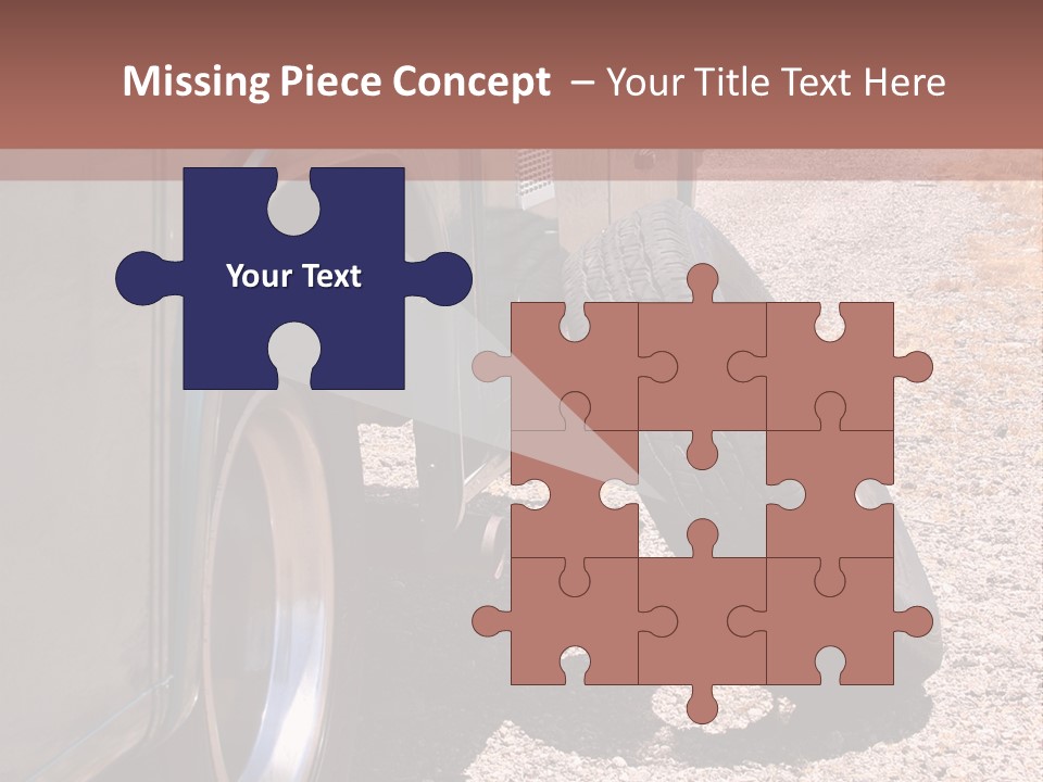 Motorhome Rv Flat In Desert PowerPoint Template