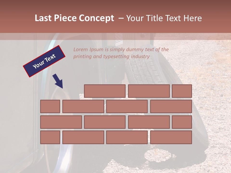 Motorhome Rv Flat In Desert PowerPoint Template