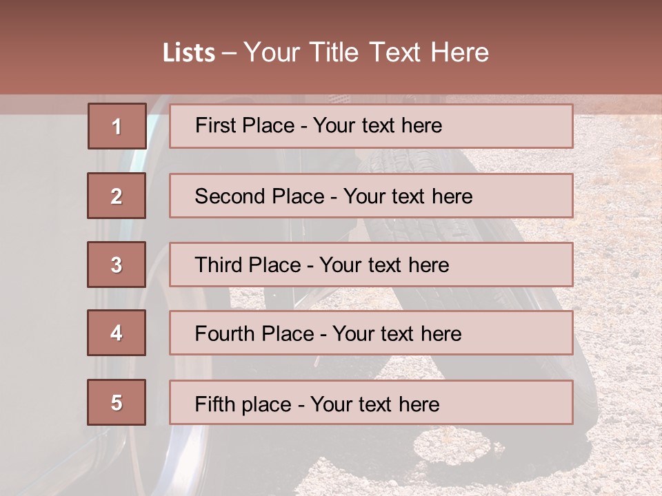 Motorhome Rv Flat In Desert PowerPoint Template