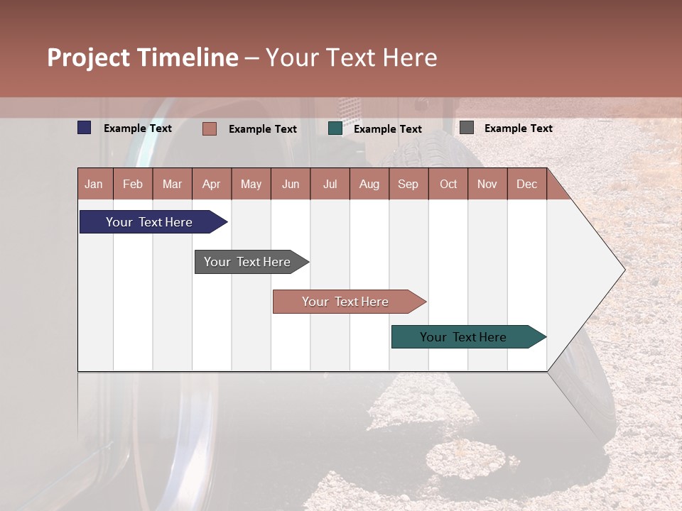 Motorhome Rv Flat In Desert PowerPoint Template