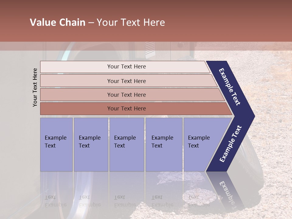 Motorhome Rv Flat In Desert PowerPoint Template