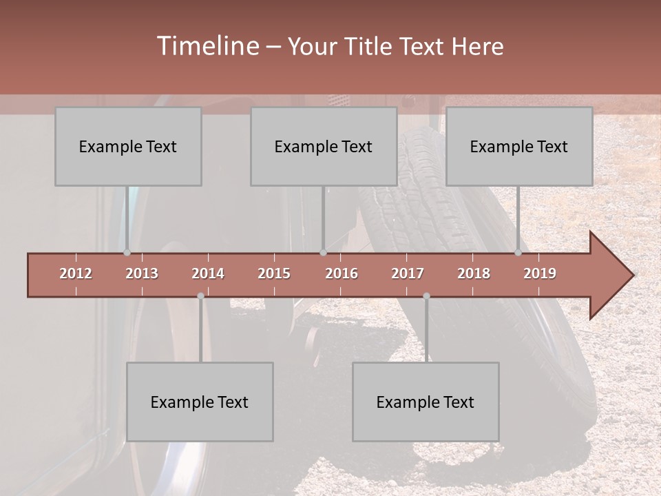 Motorhome Rv Flat In Desert PowerPoint Template