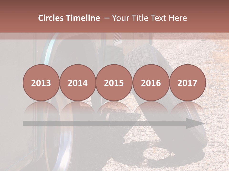 Motorhome Rv Flat In Desert PowerPoint Template