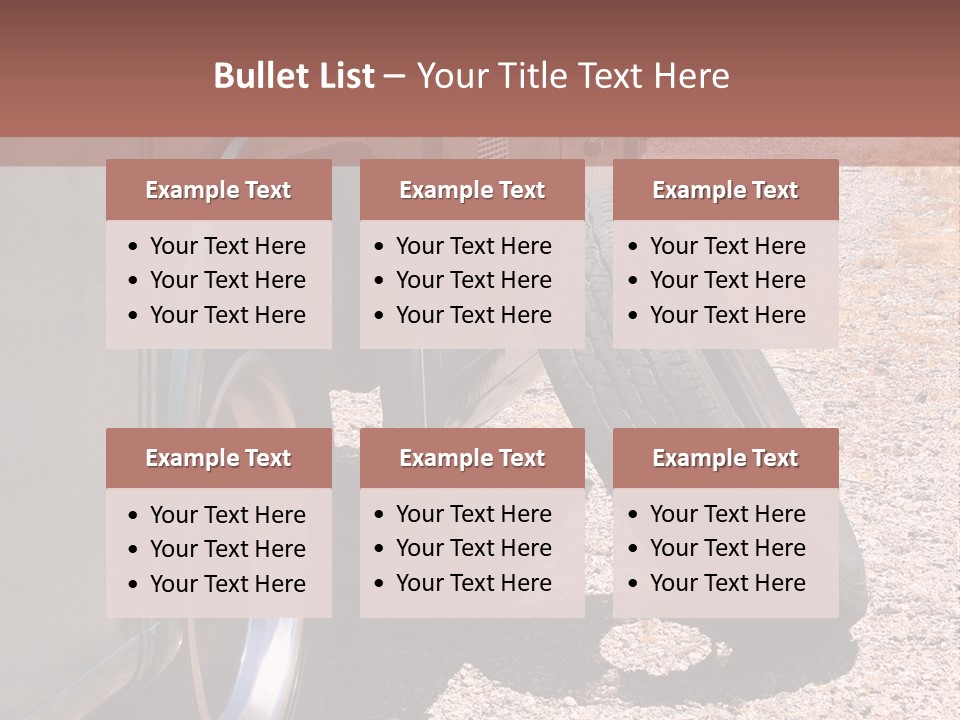 Motorhome Rv Flat In Desert PowerPoint Template
