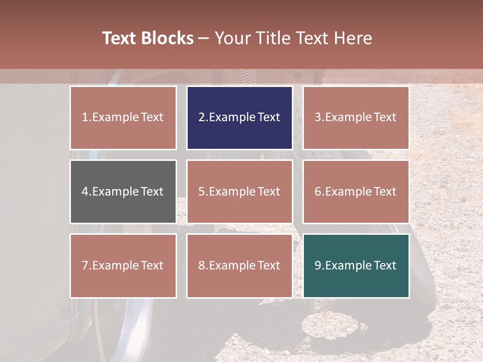 Motorhome Rv Flat In Desert PowerPoint Template