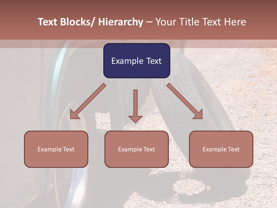 Motorhome Rv Flat In Desert PowerPoint Template
