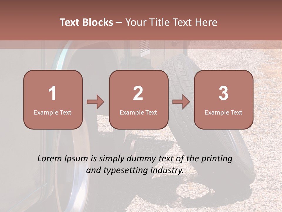 Motorhome Rv Flat In Desert PowerPoint Template