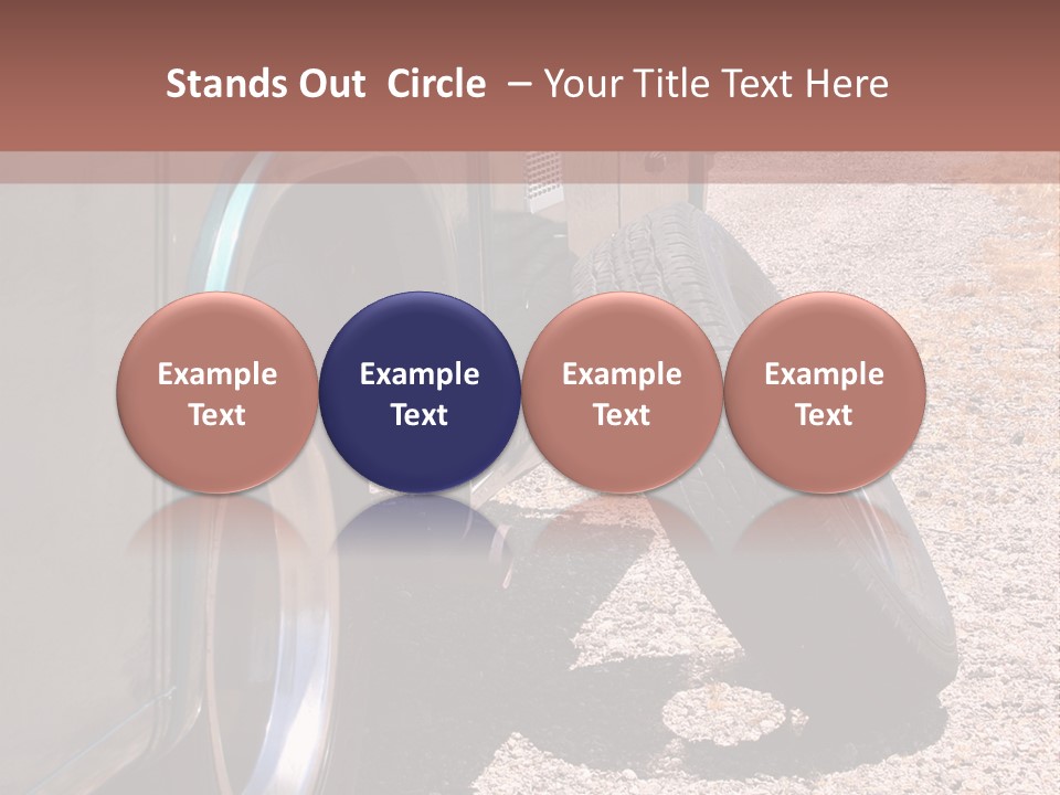 Motorhome Rv Flat In Desert PowerPoint Template