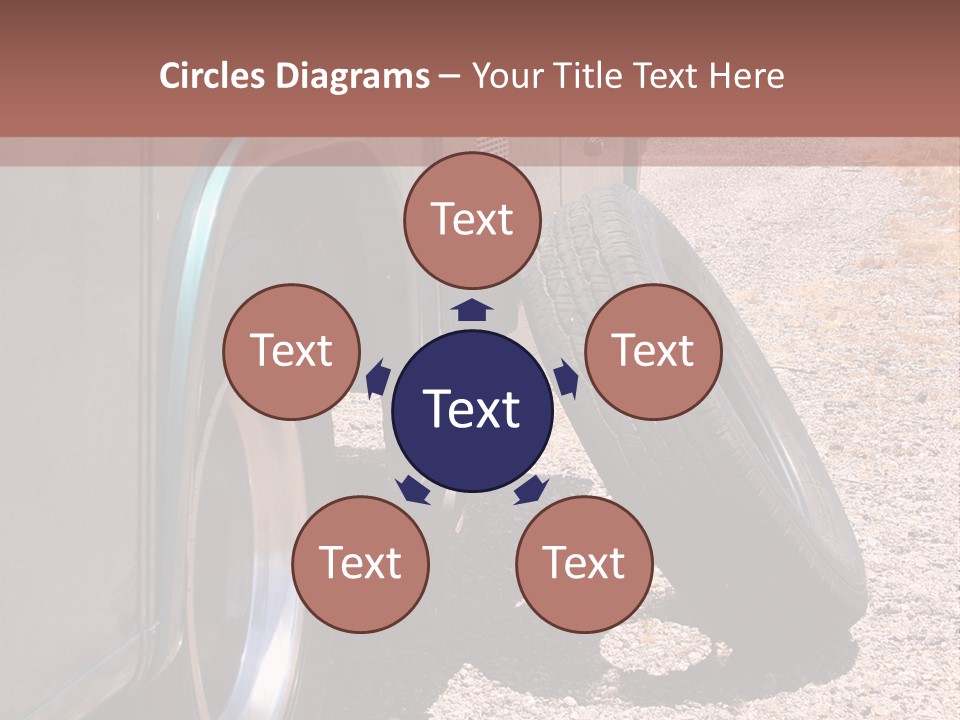 Motorhome Rv Flat In Desert PowerPoint Template