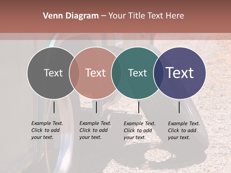 Motorhome Rv Flat In Desert PowerPoint Template