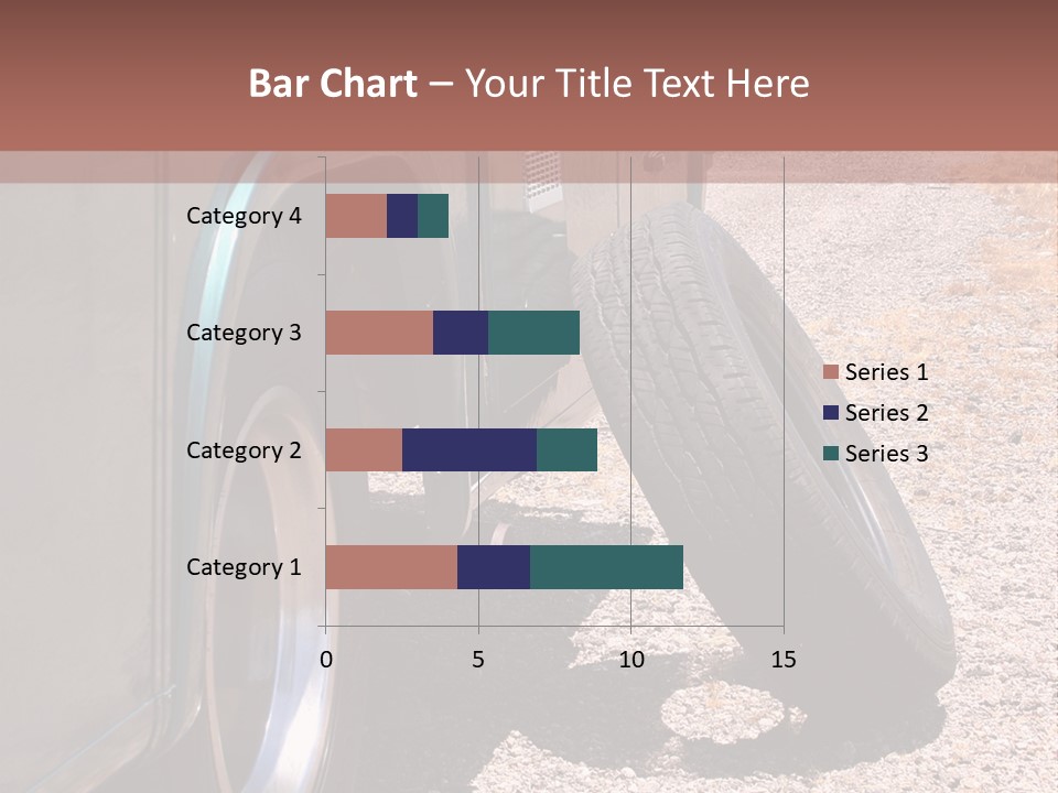 Motorhome Rv Flat In Desert PowerPoint Template