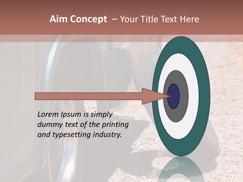 Motorhome Rv Flat In Desert PowerPoint Template