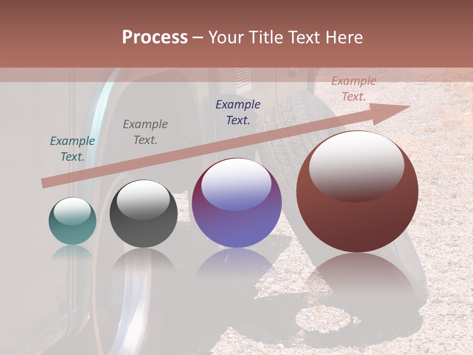 Motorhome Rv Flat In Desert PowerPoint Template