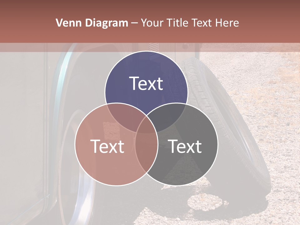 Motorhome Rv Flat In Desert PowerPoint Template