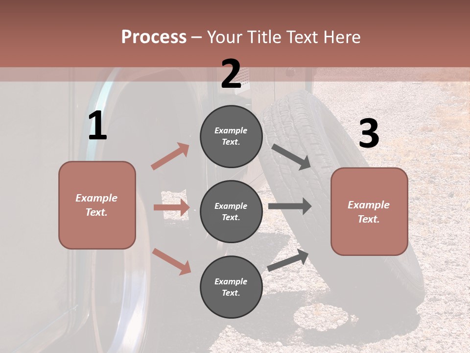 Motorhome Rv Flat In Desert PowerPoint Template