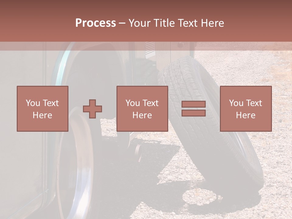 Motorhome Rv Flat In Desert PowerPoint Template