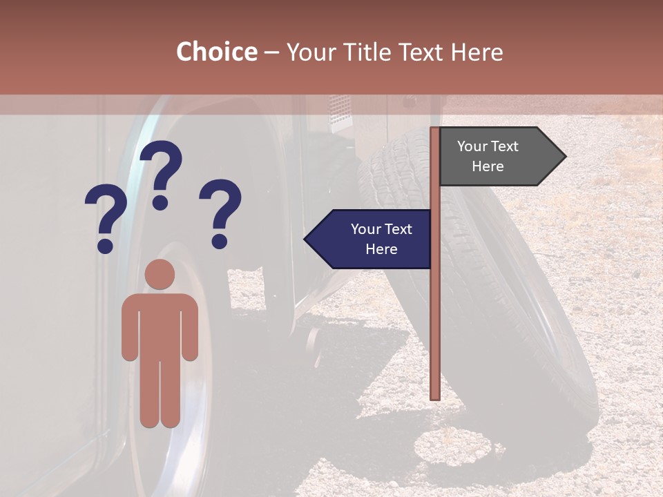 Motorhome Rv Flat In Desert PowerPoint Template