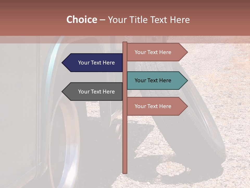 Motorhome Rv Flat In Desert PowerPoint Template