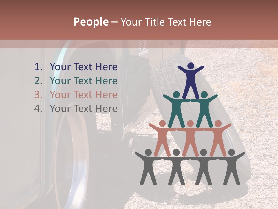 Motorhome Rv Flat In Desert PowerPoint Template