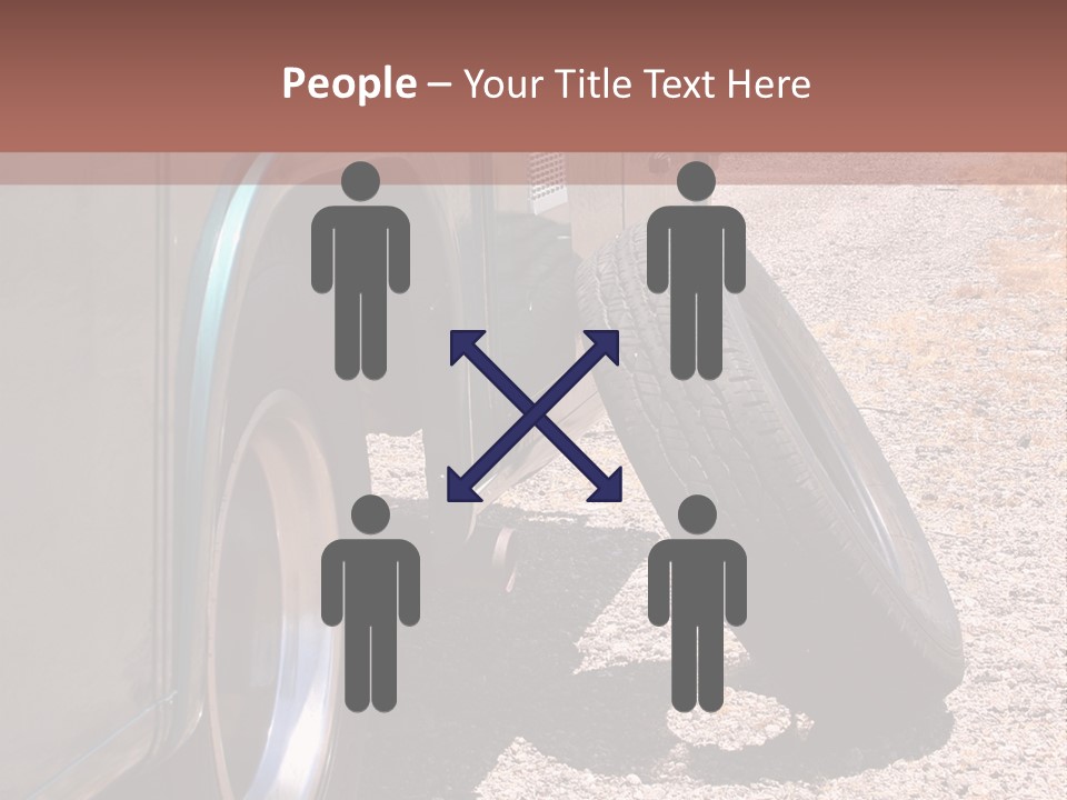 Motorhome Rv Flat In Desert PowerPoint Template