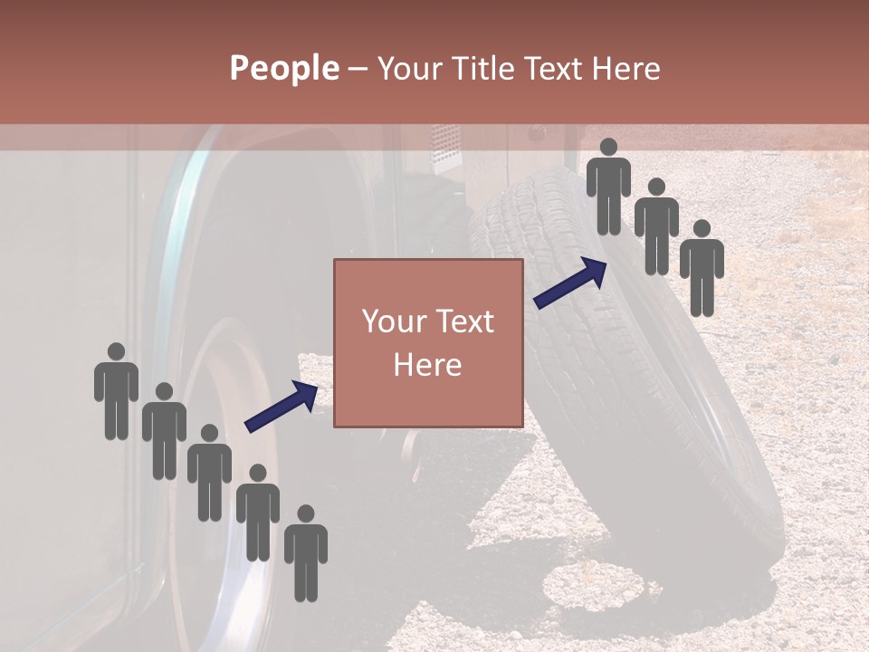 Motorhome Rv Flat In Desert PowerPoint Template