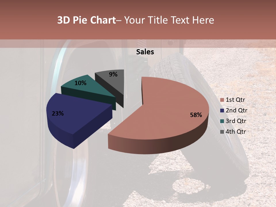 Motorhome Rv Flat In Desert PowerPoint Template