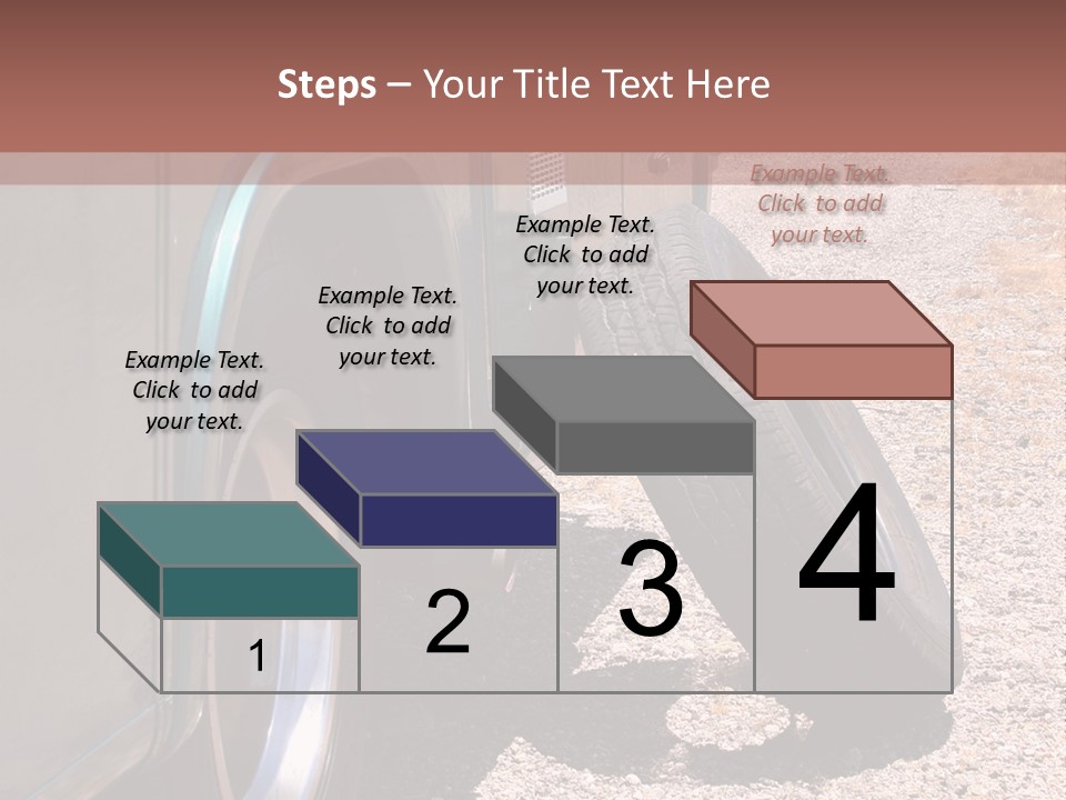 Motorhome Rv Flat In Desert PowerPoint Template