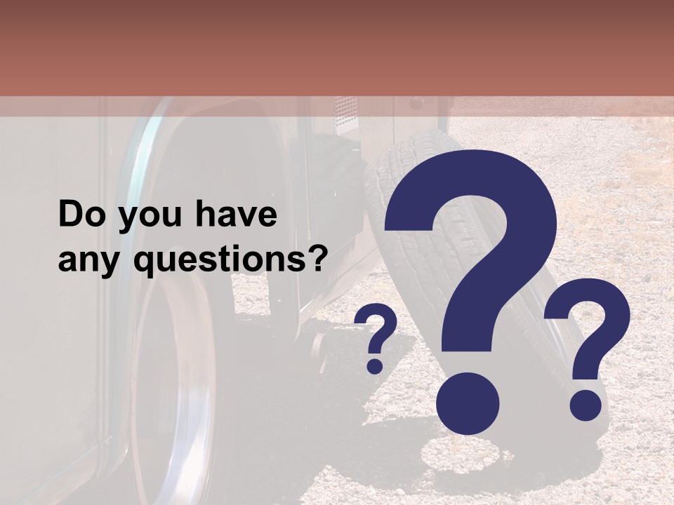 Motorhome Rv Flat In Desert PowerPoint Template