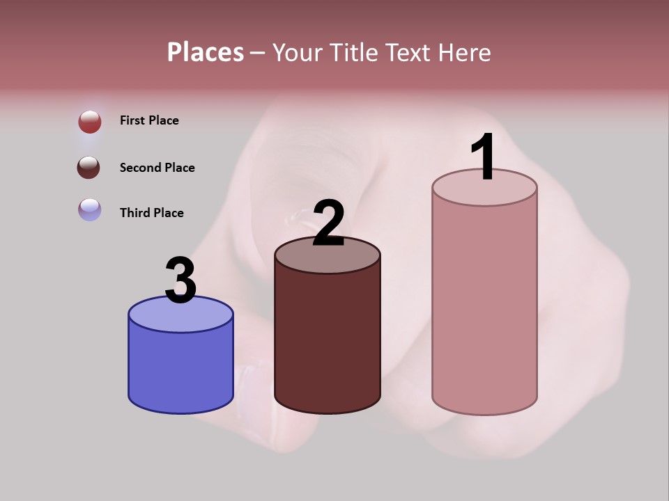 A Close Up Of Hand Pointing Towards Camera. PowerPoint Template