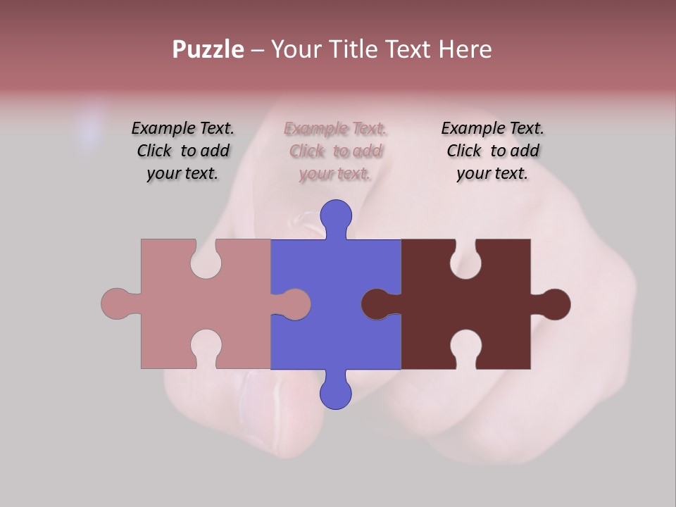 A Close Up Of Hand Pointing Towards Camera. PowerPoint Template