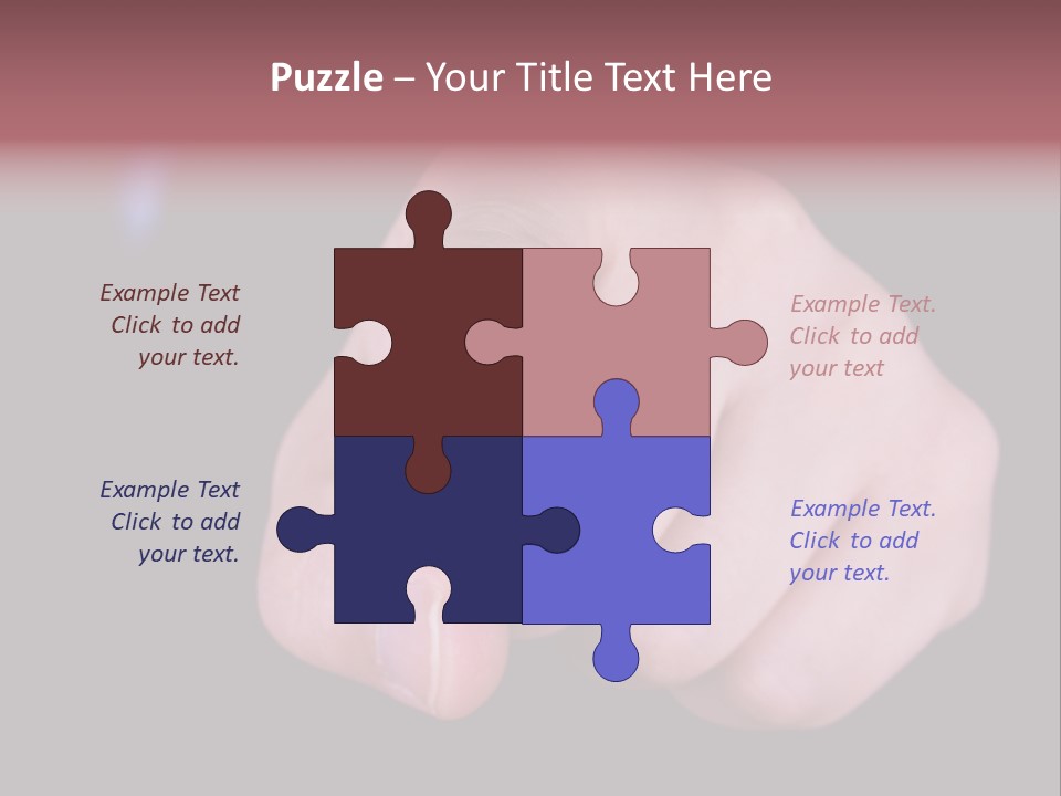 A Close Up Of Hand Pointing Towards Camera. PowerPoint Template