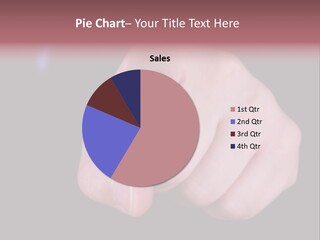 A Close Up Of Hand Pointing Towards Camera. PowerPoint Template