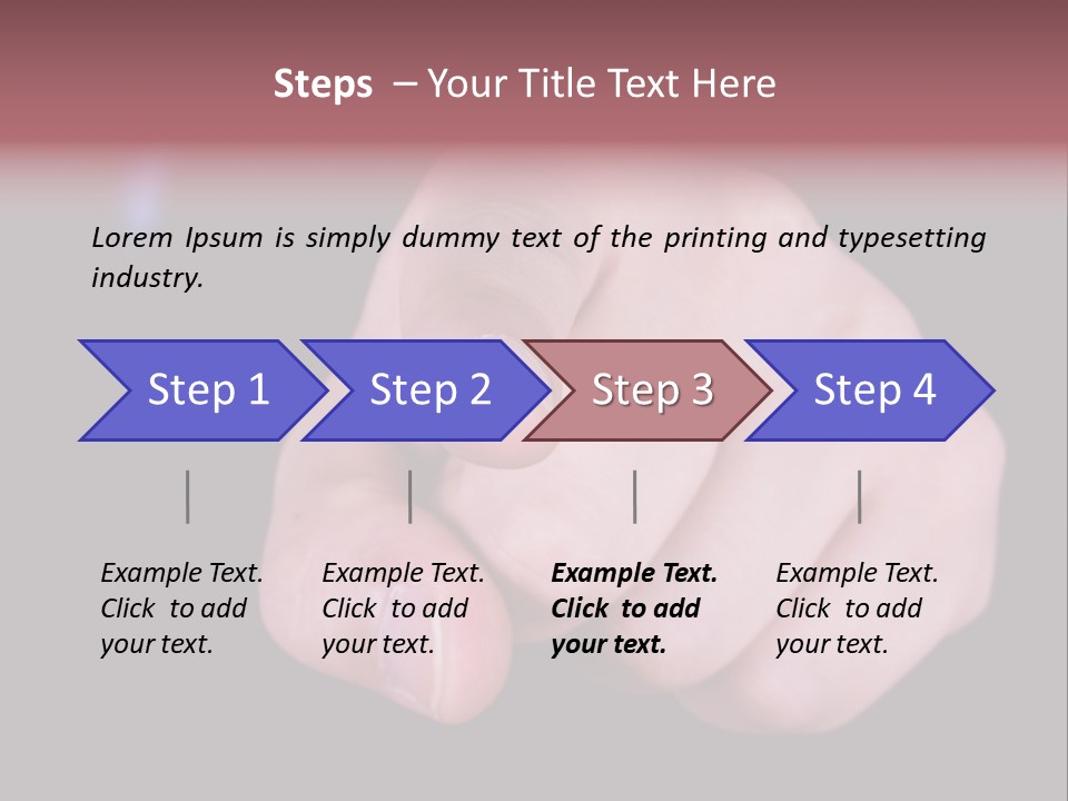 A Close Up Of Hand Pointing Towards Camera. PowerPoint Template