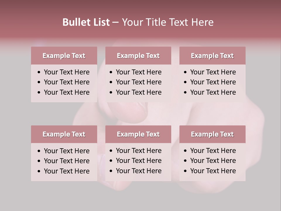 A Close Up Of Hand Pointing Towards Camera. PowerPoint Template