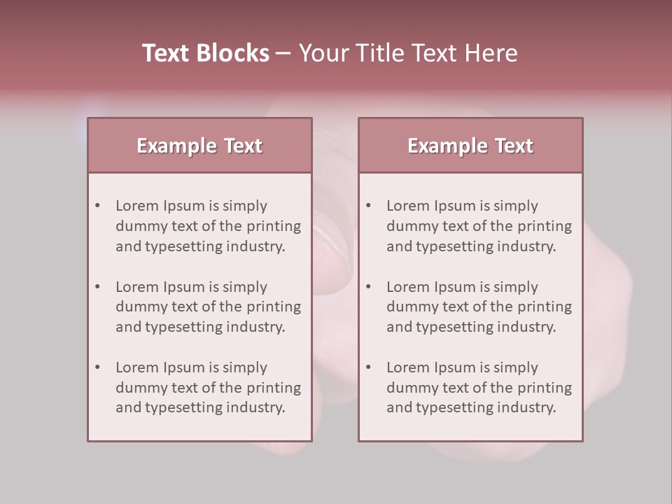 A Close Up Of Hand Pointing Towards Camera. PowerPoint Template