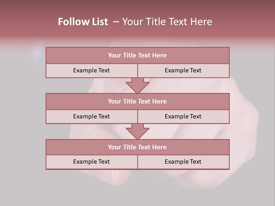 A Close Up Of Hand Pointing Towards Camera. PowerPoint Template
