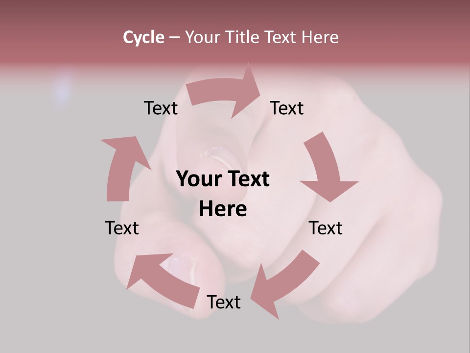 A Close Up Of Hand Pointing Towards Camera. PowerPoint Template