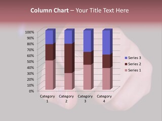 A Close Up Of Hand Pointing Towards Camera. PowerPoint Template